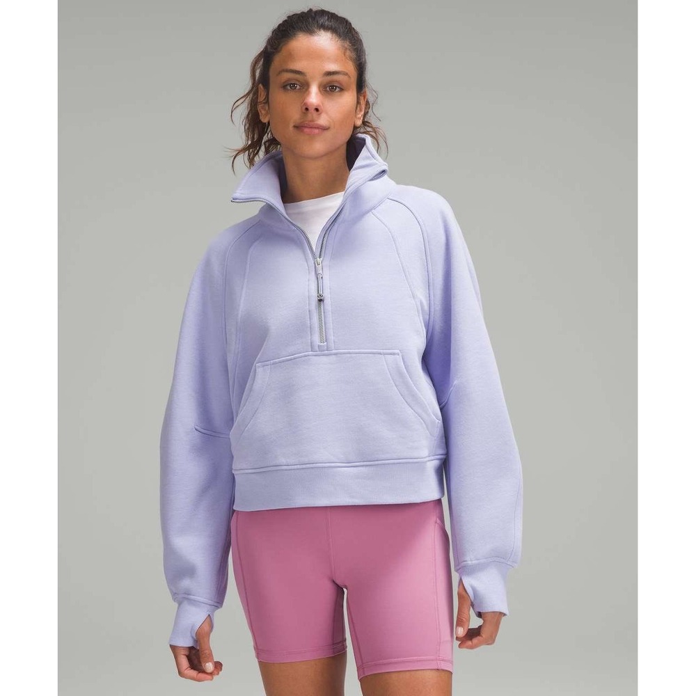 Lululemon Scuba Oversized Funnel Neck Half Zip Lilac Smoke M/L W3FJ6S
